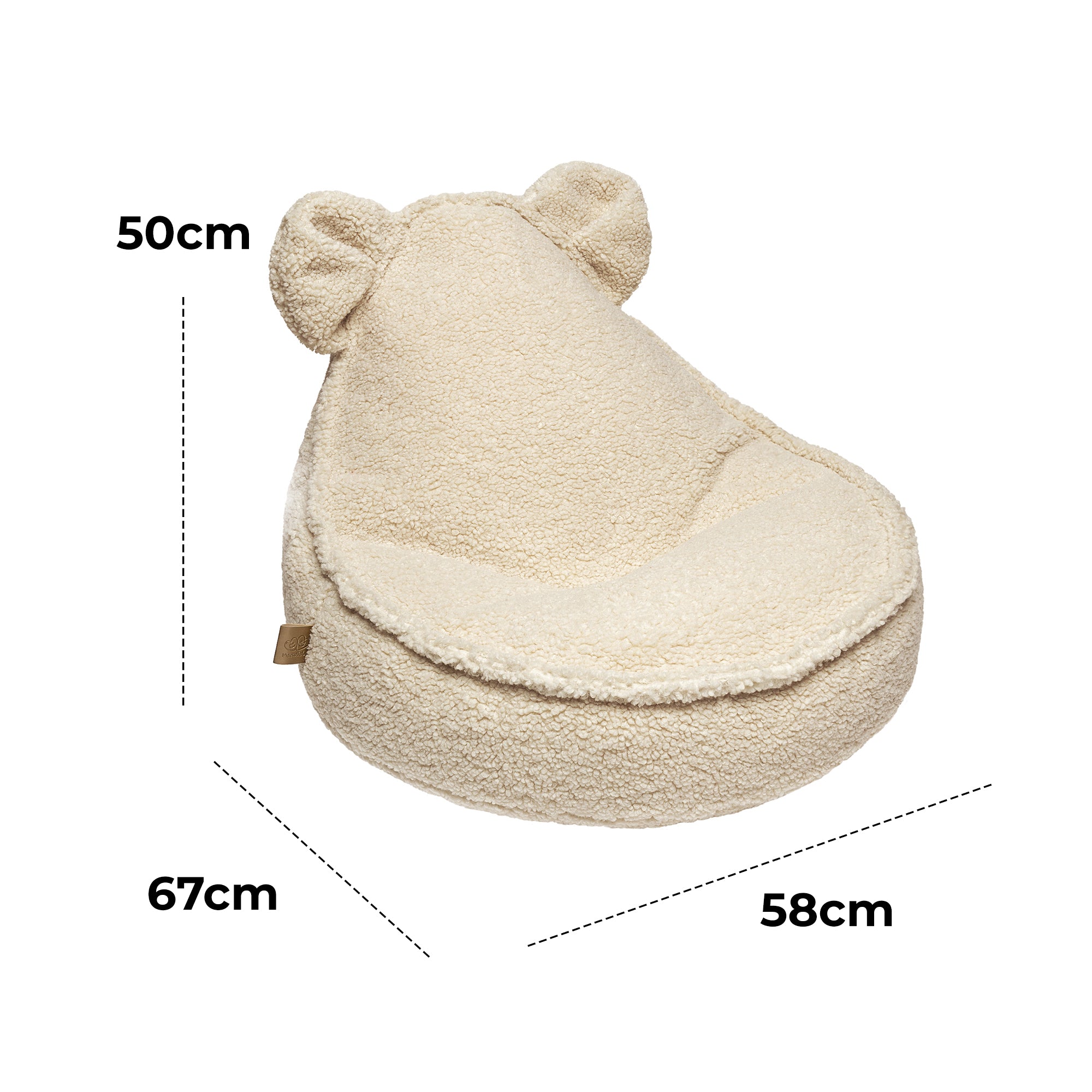 MeowBaby Sitzsack Bearly Bär - beige/creme