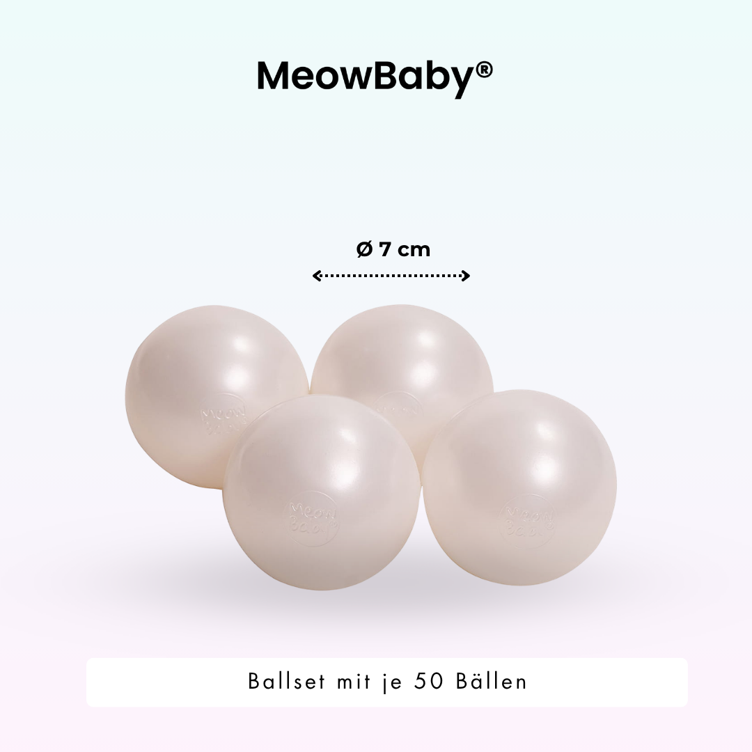 MeowBaby Bällebad Churros 90x30 cm, 200 Bälle - eigene Farbauswahl