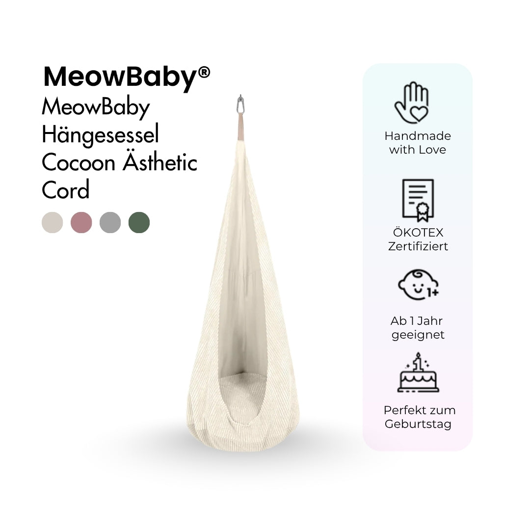 MeowBaby Hängesessel Cocoon Ästhetic Cord
