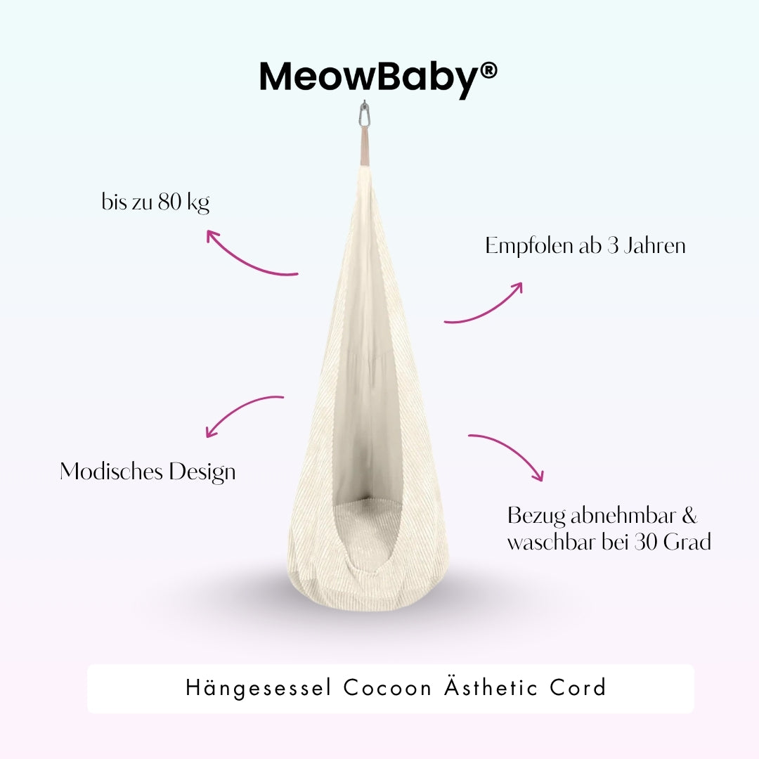 MeowBaby Hängesessel Cocoon Ästhetic Cord