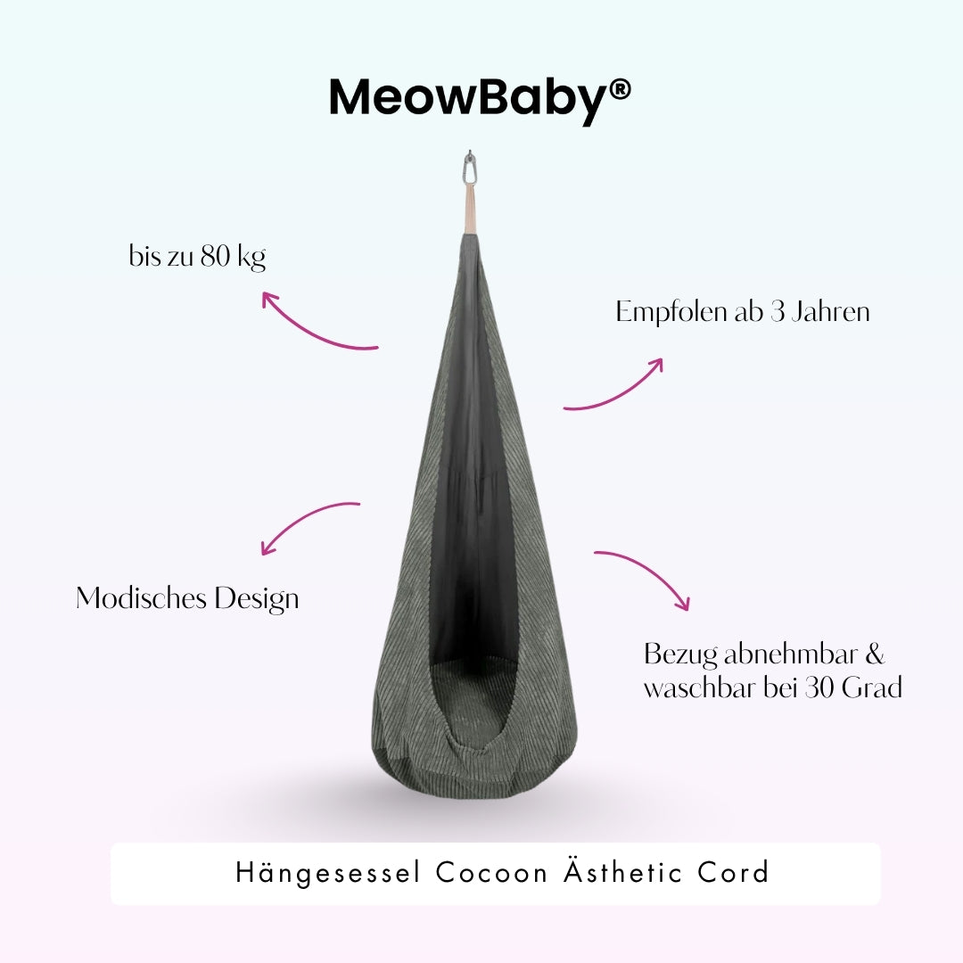 MeowBaby Hängesessel Cocoon Ästhetic Cord
