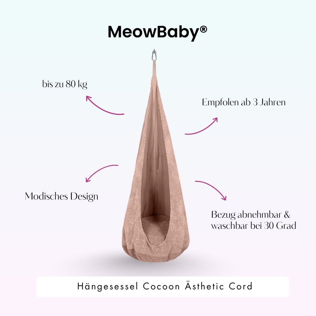 MeowBaby Hängesessel Cocoon Ästhetic Cord