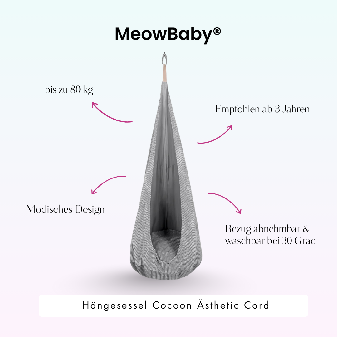 MeowBaby Hängesessel Cocoon Ästhetic Cord