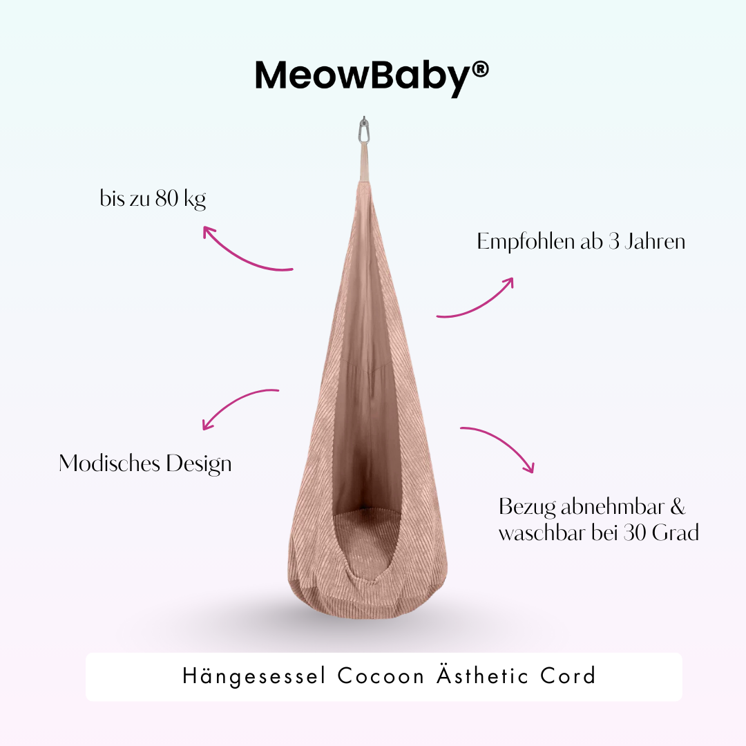 MeowBaby Hängesessel Cocoon Ästhetic Cord