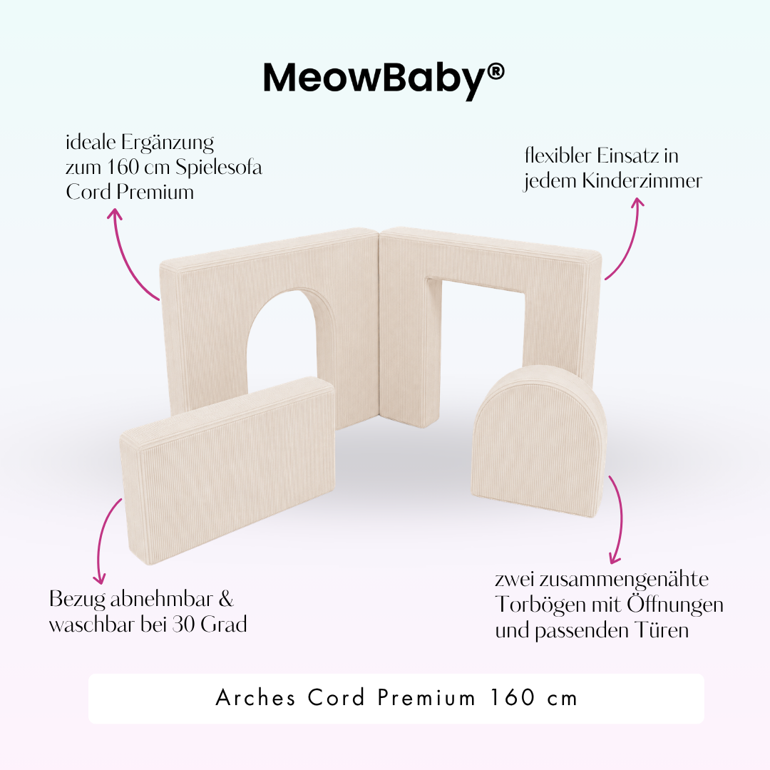 MeowBaby Arches Cord Premium 160 cm - Slim Cord Edition