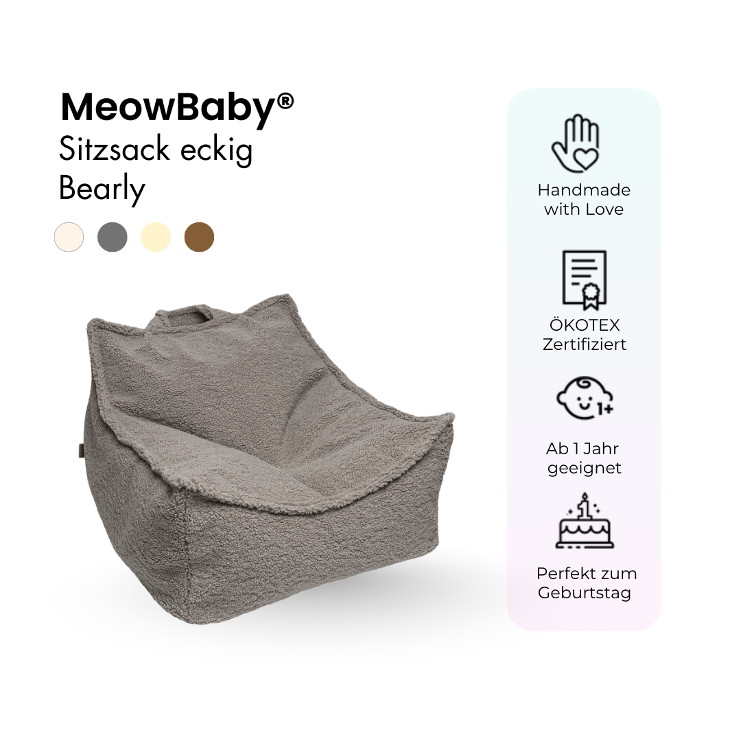 MeowBaby Sitzsack Bearly eckig