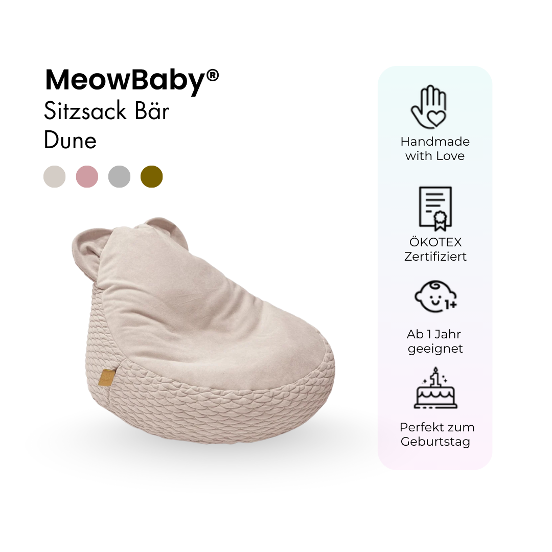 MeowBaby Sitzsack Dune Bär
