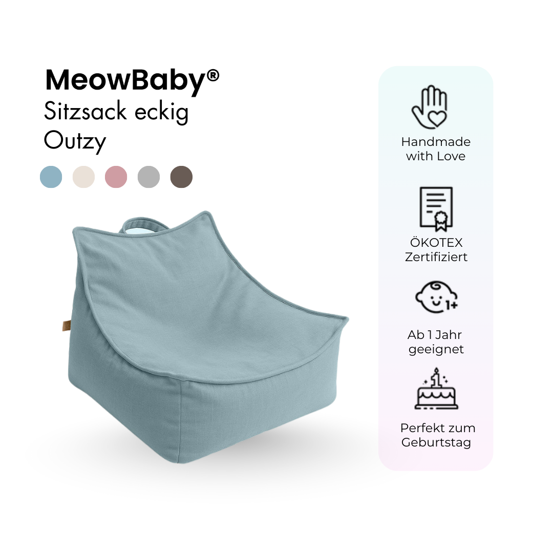MeowBaby Outdoor Kinder-Sitzsack Outzy eckig
