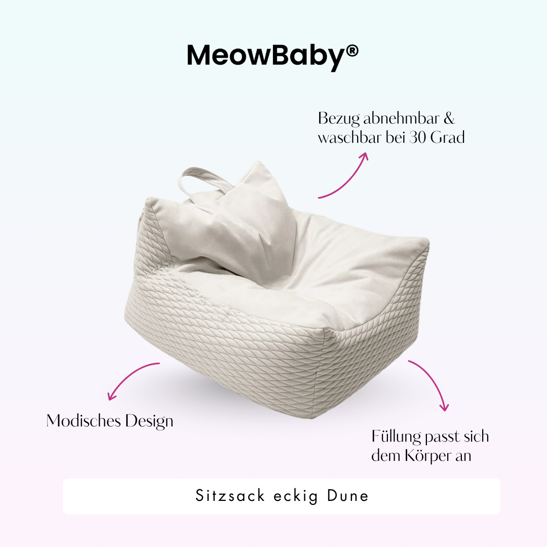 Meowbaby Sitzsack Dune eckig