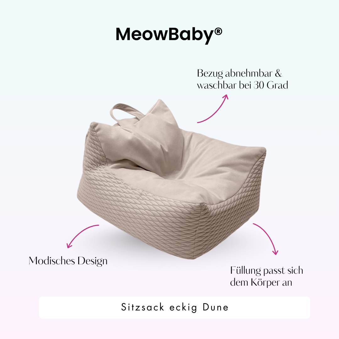 Meowbaby Sitzsack Dune eckig
