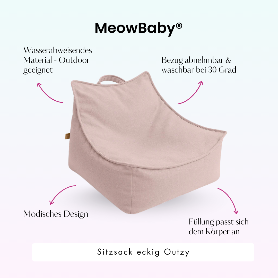 MeowBaby Outdoor Kinder-Sitzsack Outzy eckig