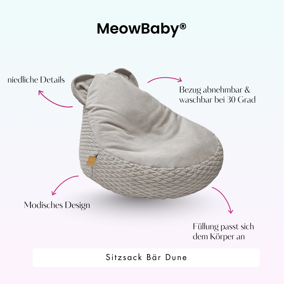 MeowBaby Sitzsack Dune Bär