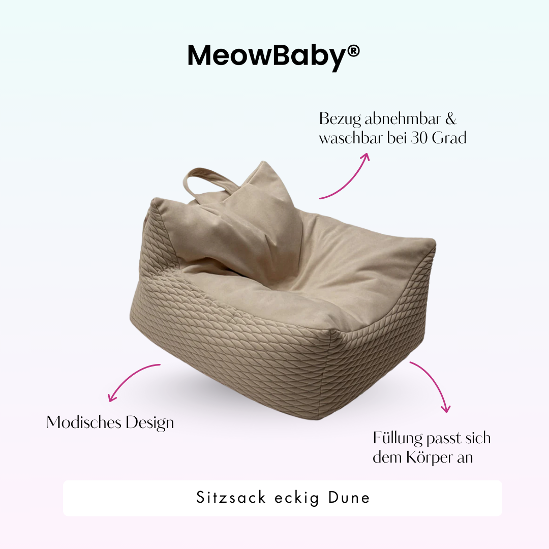 Meowbaby Sitzsack Dune eckig