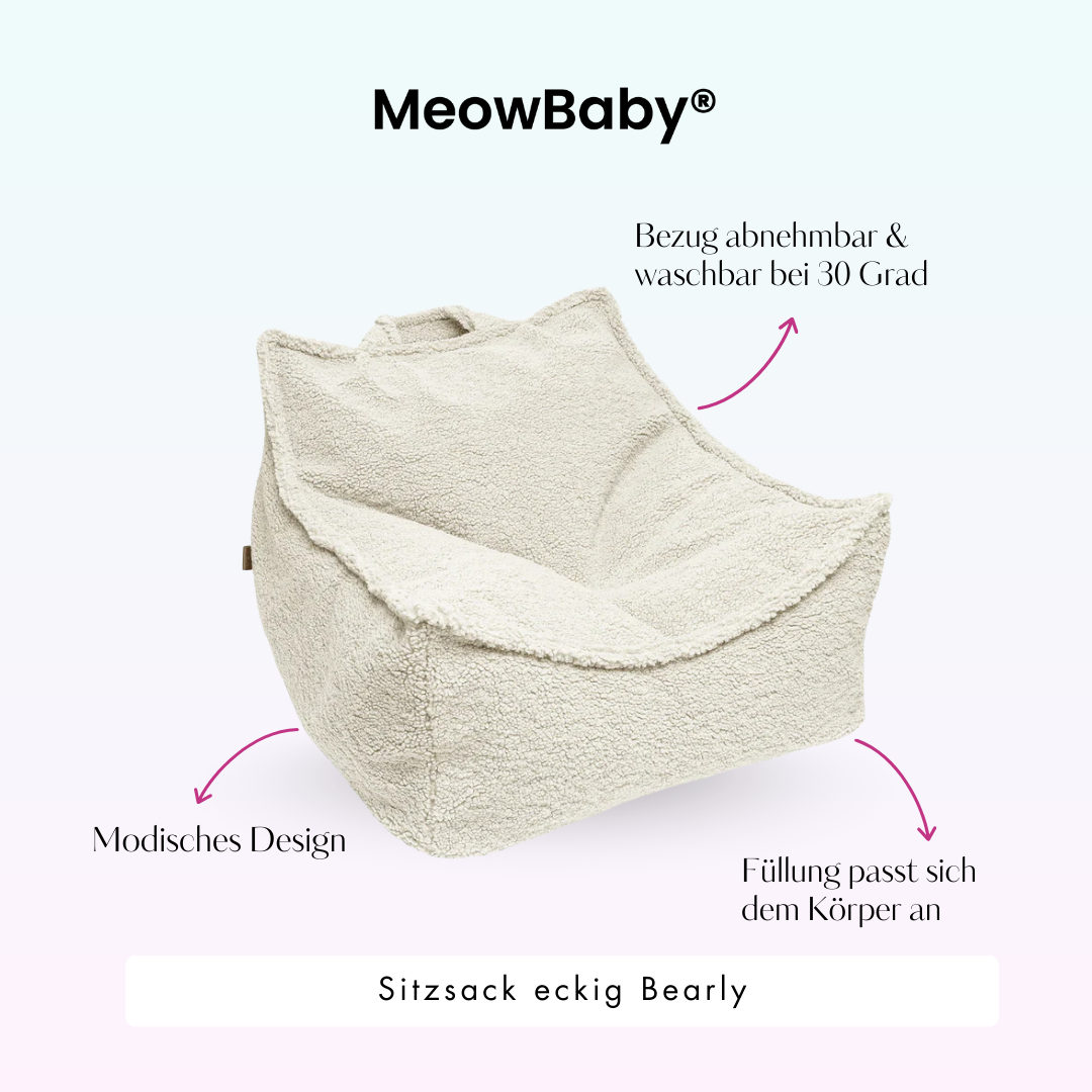 MeowBaby Sitzsack Bearly eckig