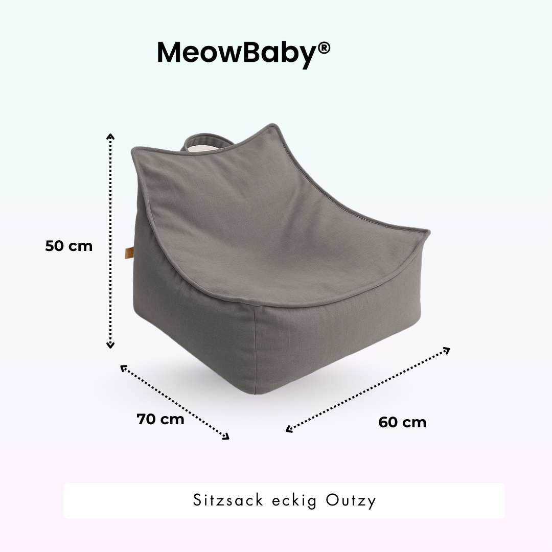 MeowBaby Outdoor Kinder-Sitzsack Outzy eckig