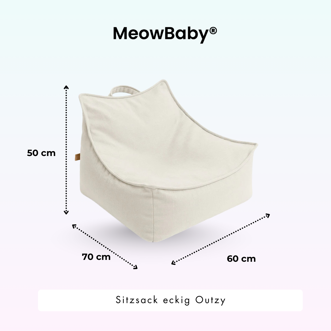 MeowBaby Outdoor Kinder-Sitzsack Outzy eckig