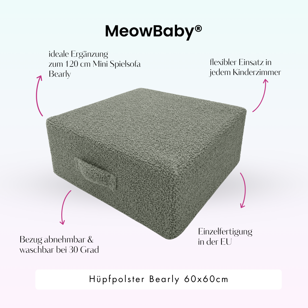 MeowBaby Hüpfpolster Bearly - 60x60cm
