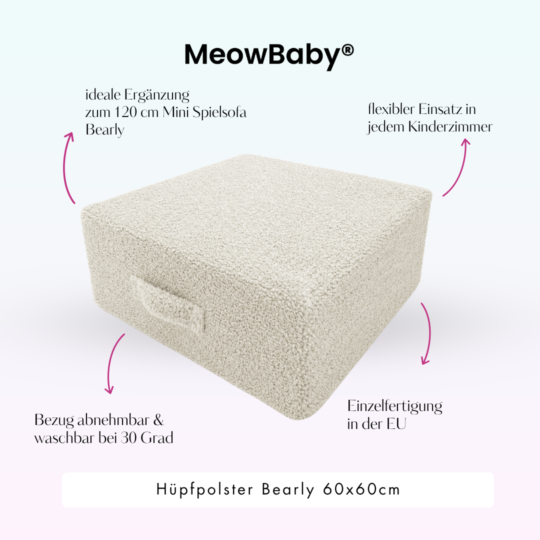 MeowBaby Hüpfpolster Bearly - 60x60cm