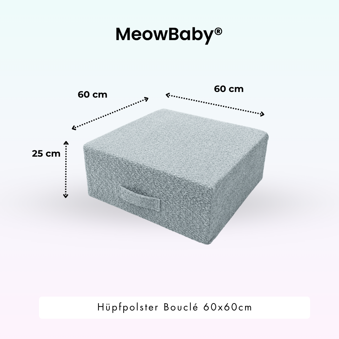 Meowbaby Hüpfpolster Bouclé - 60x60cm