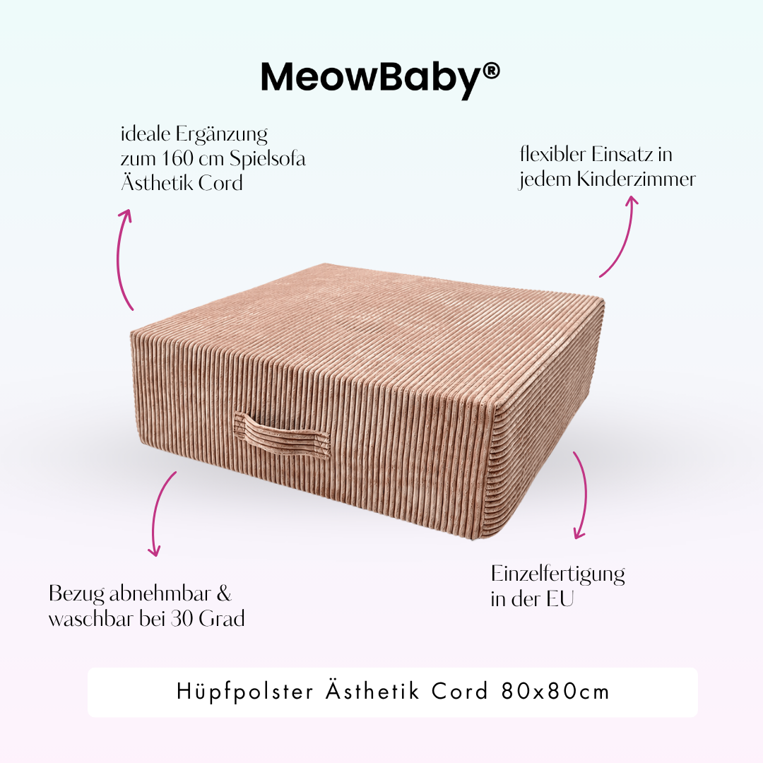 MeowBaby Hüpfpolster Ästhetik - 80x80xcm