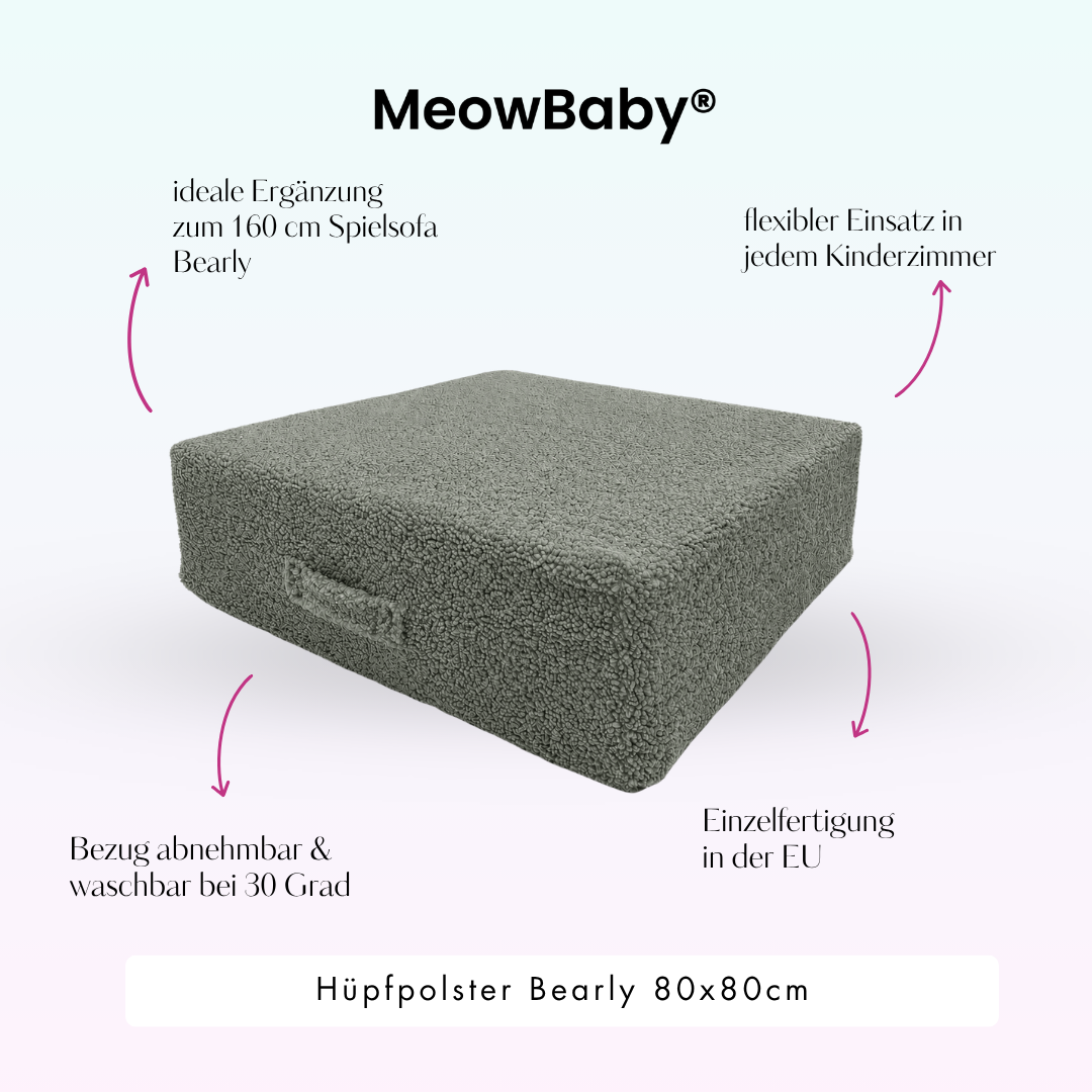 MeowBaby Hüpfpolster Bearly - 80x80cm