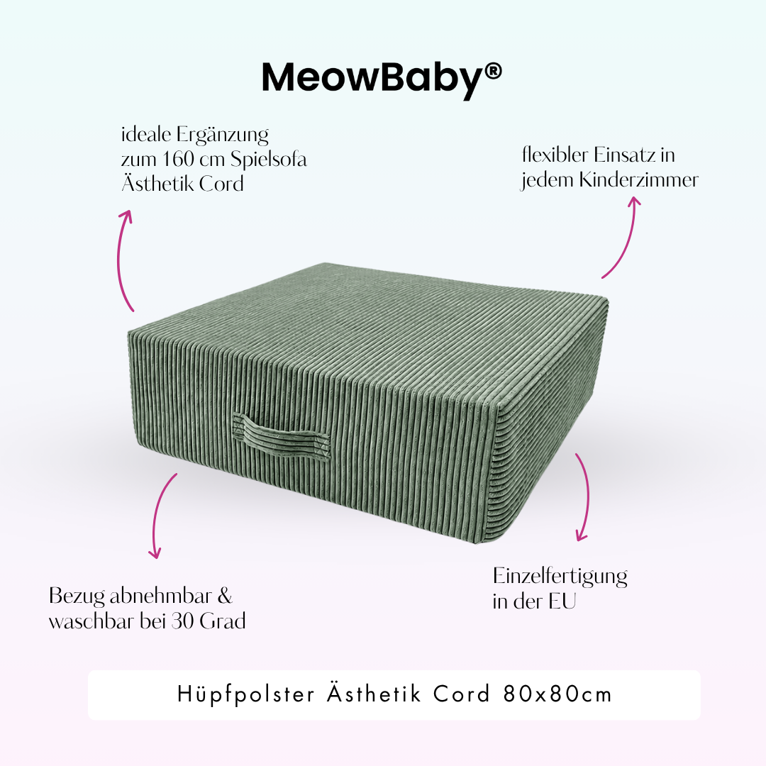 MeowBaby Hüpfpolster Ästhetik - 80x80xcm