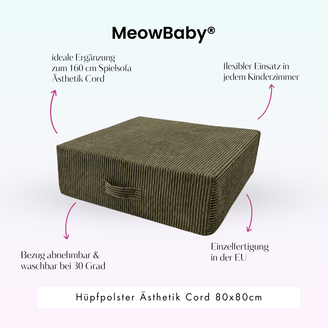 MeowBaby Hüpfpolster Ästhetik - 80x80xcm