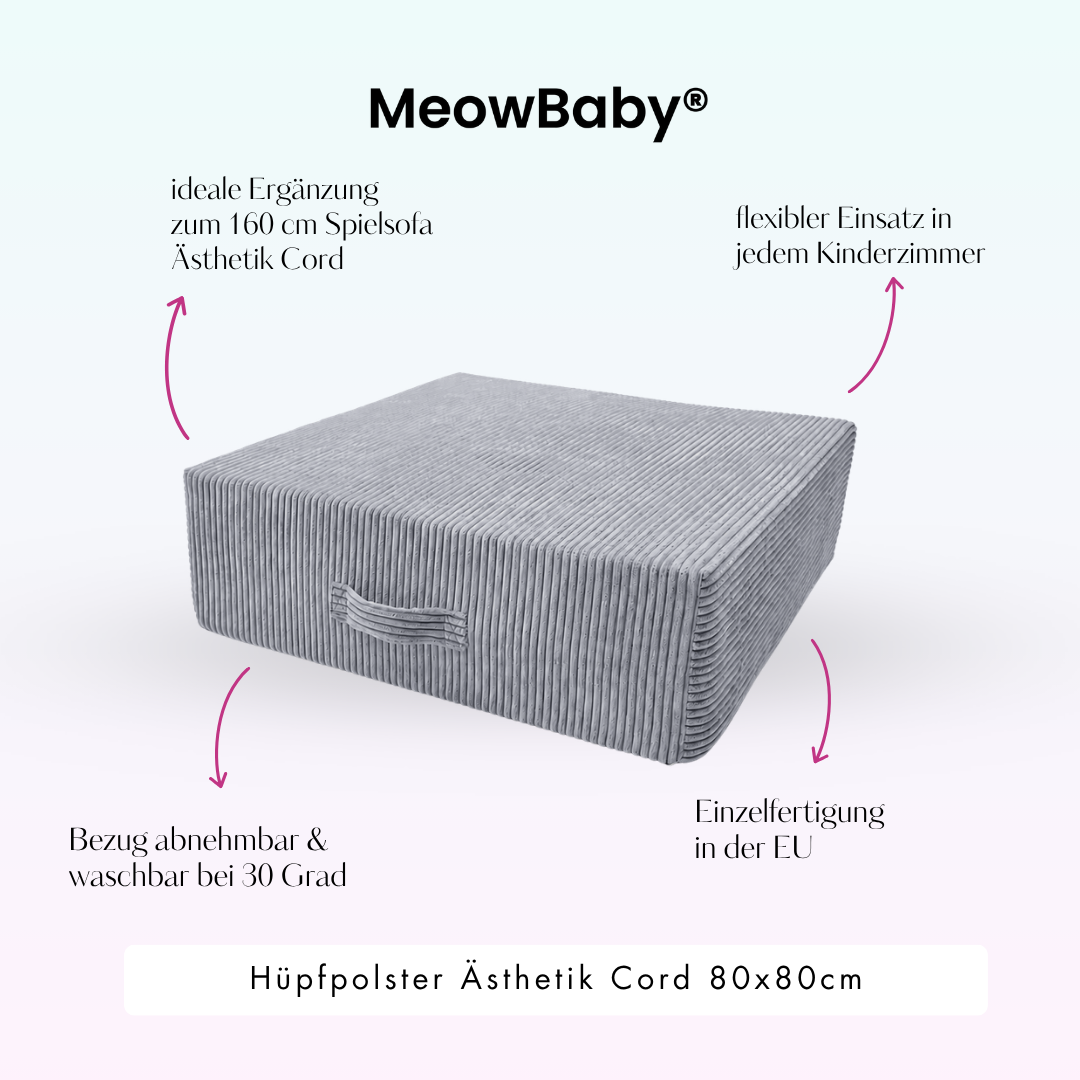 MeowBaby Hüpfpolster Ästhetik - 80x80xcm