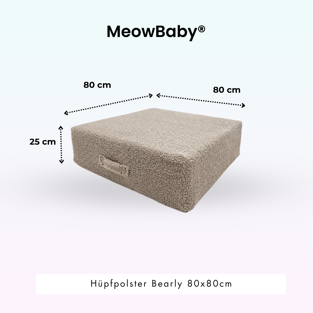 MeowBaby Hüpfpolster Bearly - 80x80cm