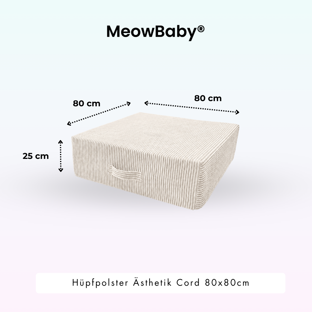MeowBaby Hüpfpolster Ästhetik - 80x80xcm