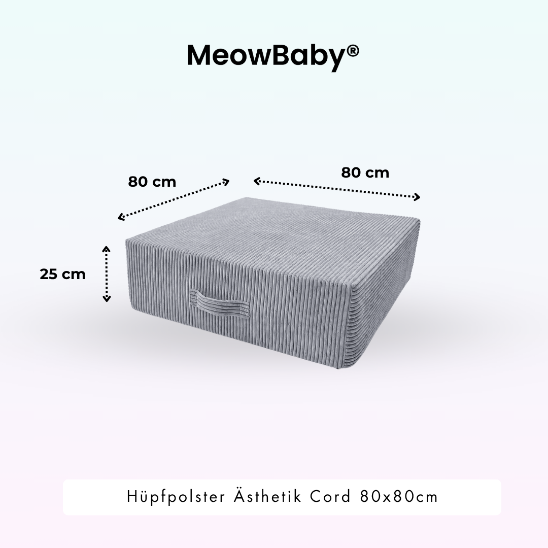 MeowBaby Hüpfpolster Ästhetik - 80x80xcm