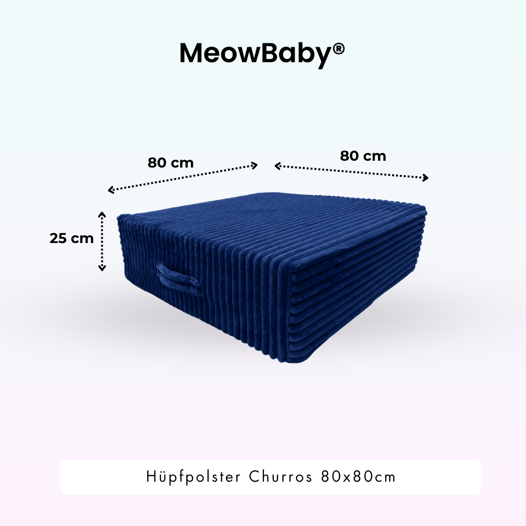 MeowBaby Hüpfpolster Churros - 80x80cm