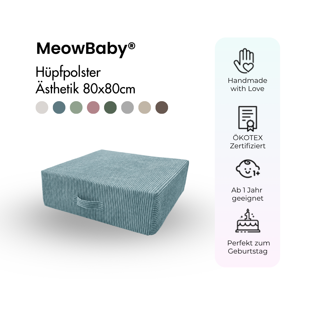 MeowBaby Hüpfpolster Ästhetik - 80x80xcm