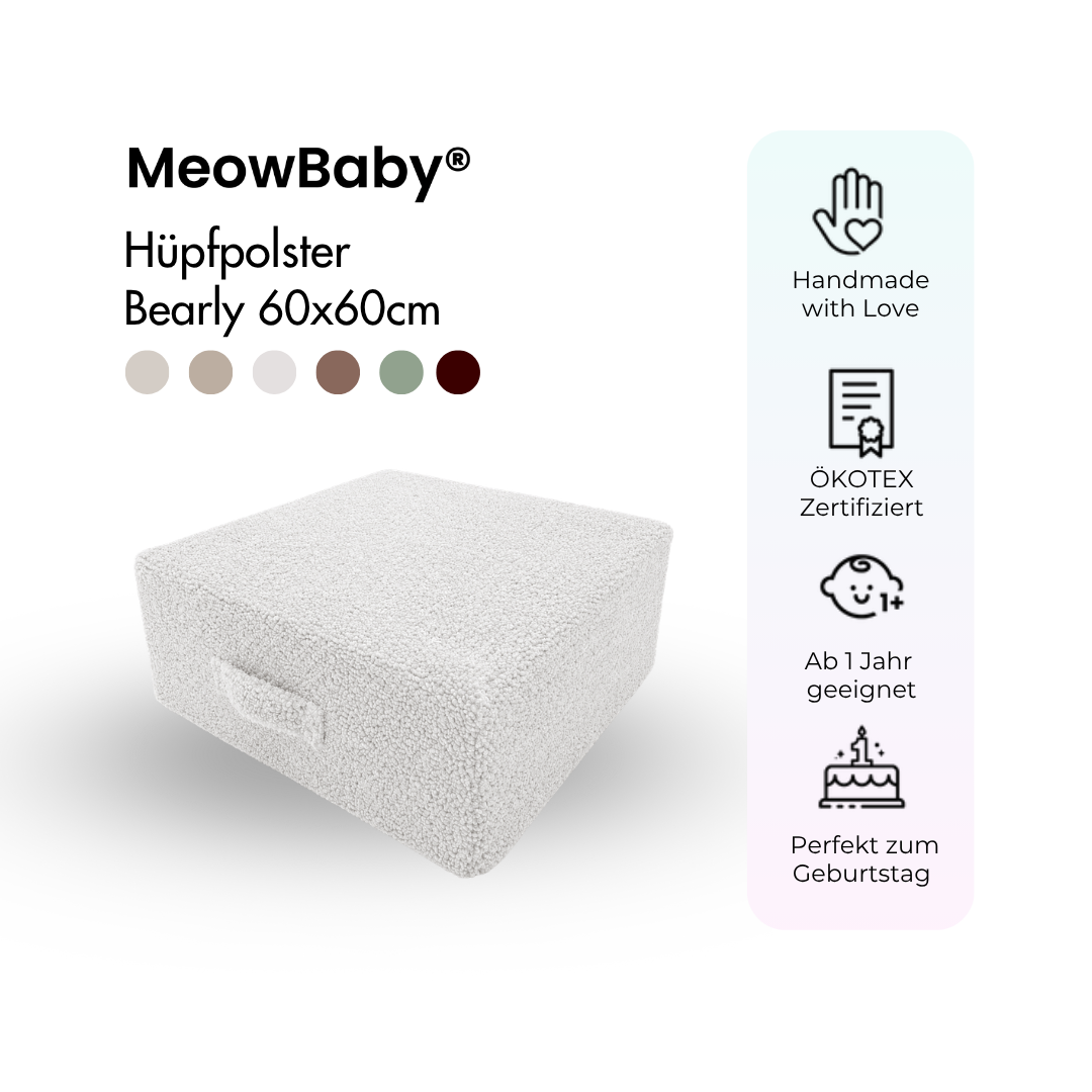 MeowBaby Hüpfpolster Bearly - 60x60cm