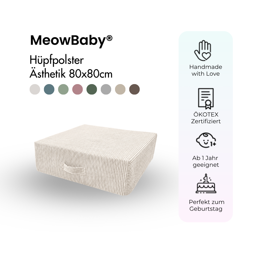 MeowBaby Hüpfpolster Ästhetik - 80x80xcm