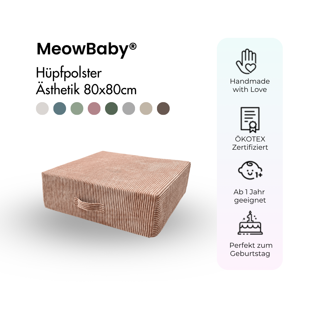 MeowBaby Hüpfpolster Ästhetik - 80x80xcm