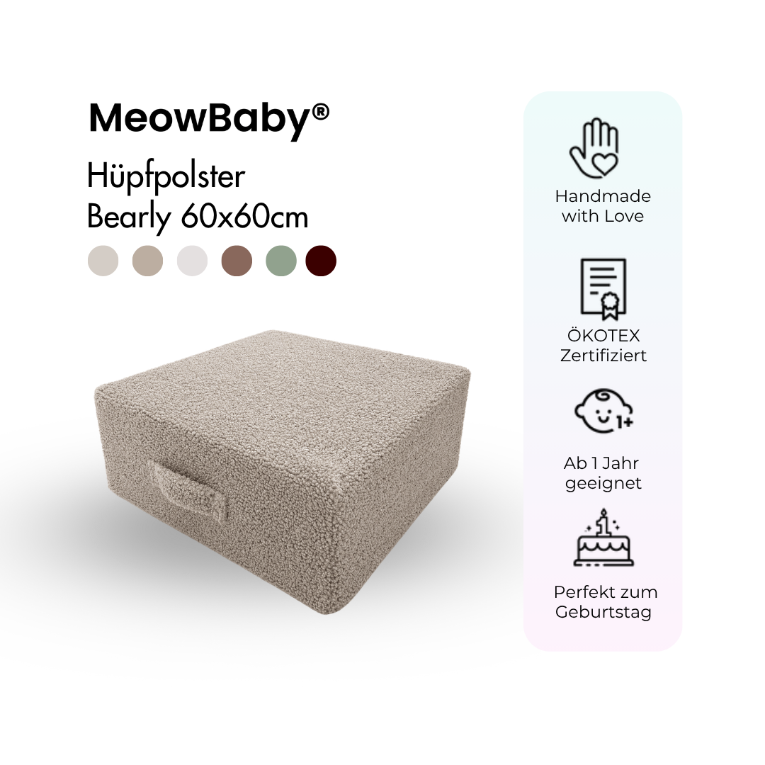MeowBaby Hüpfpolster Bearly - 60x60cm