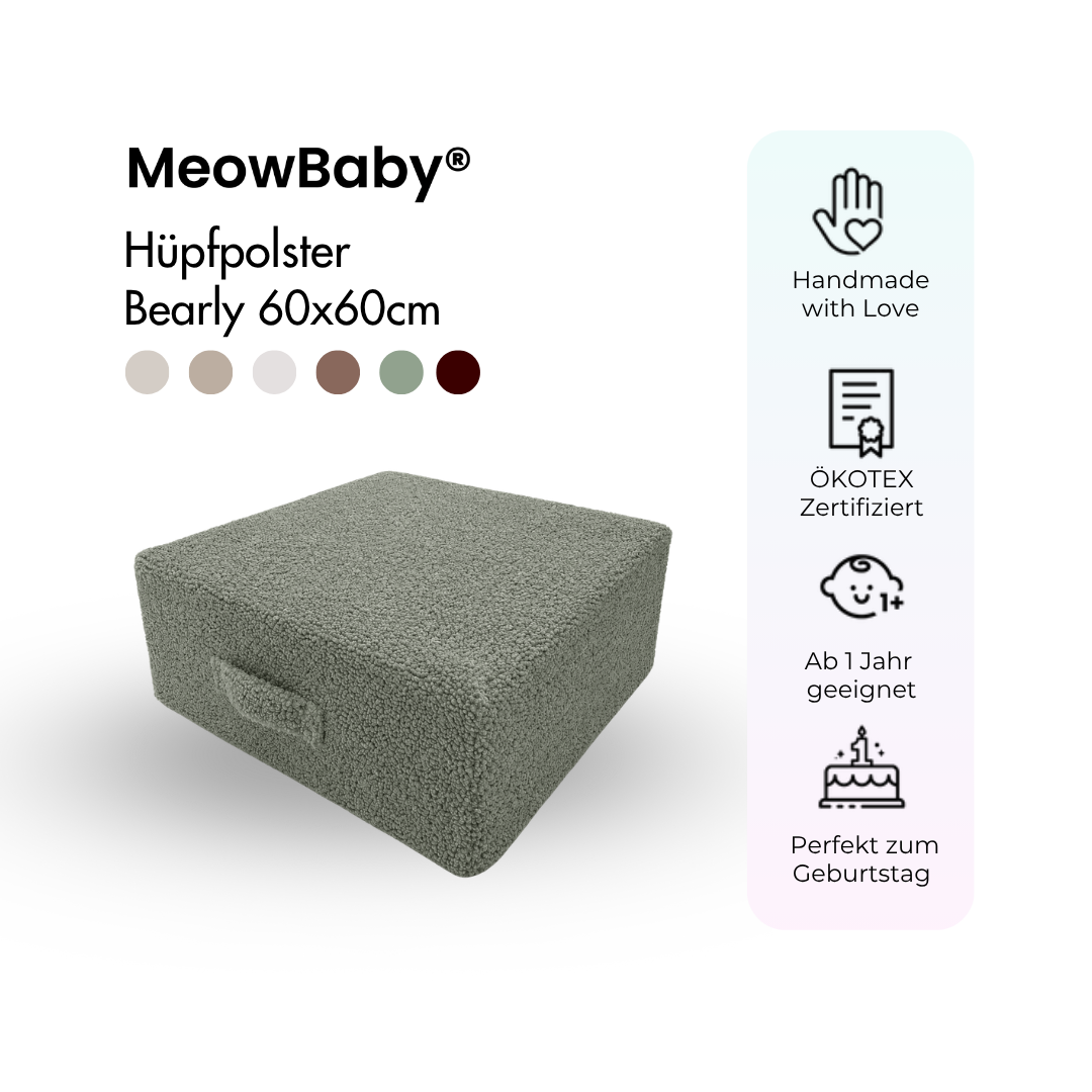 MeowBaby Hüpfpolster Bearly - 60x60cm