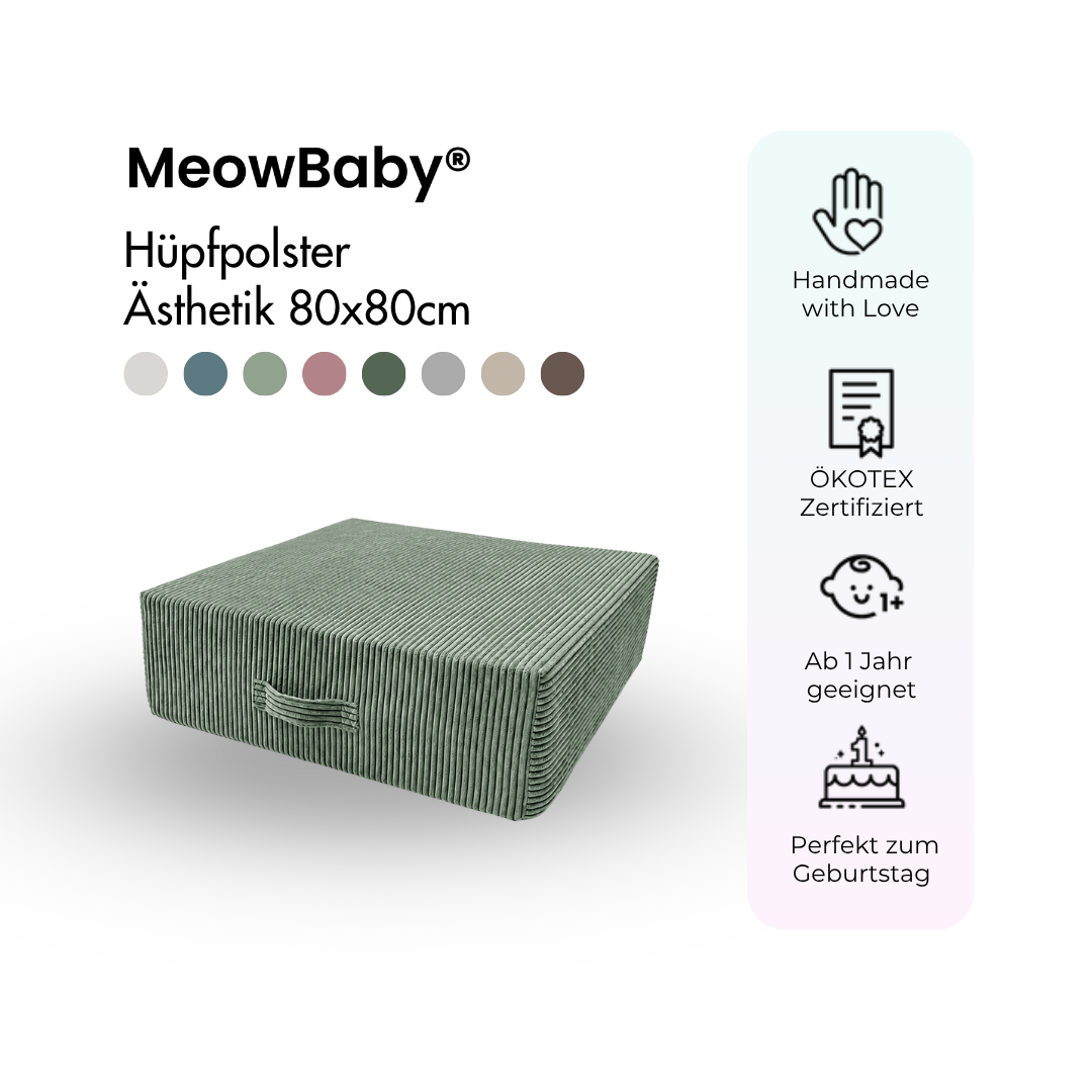 MeowBaby Hüpfpolster Ästhetik - 80x80xcm