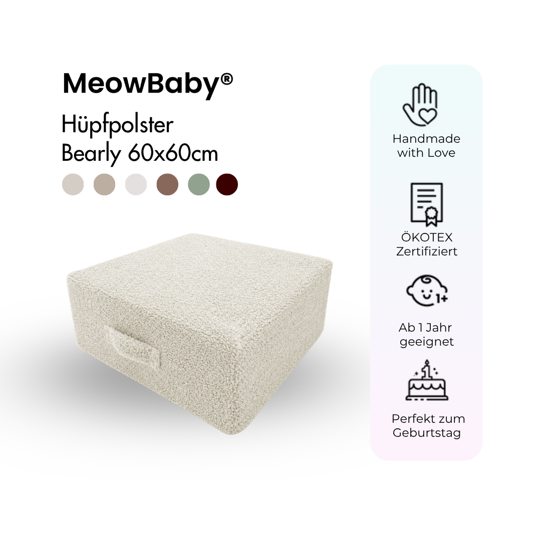 MeowBaby Hüpfpolster Bearly - 60x60cm