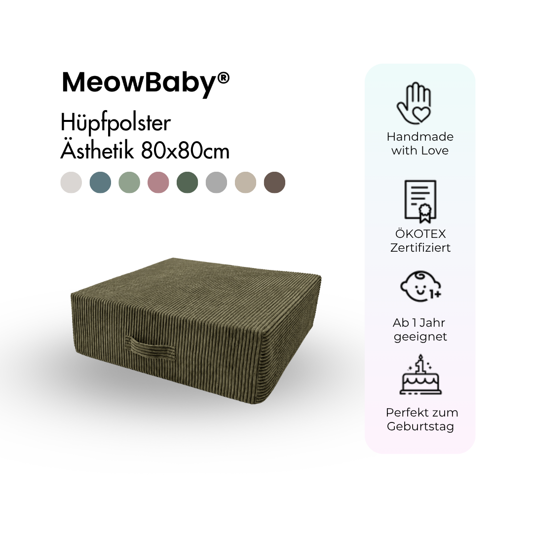 MeowBaby Hüpfpolster Ästhetik - 80x80xcm