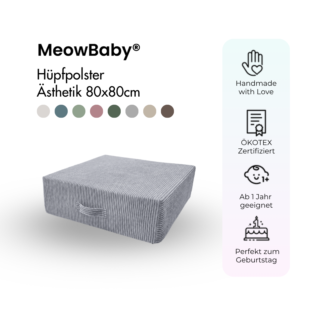 MeowBaby Hüpfpolster Ästhetik - 80x80xcm