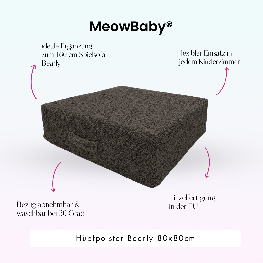 MeowBaby Hüpfpolster Bearly - 80x80cm
