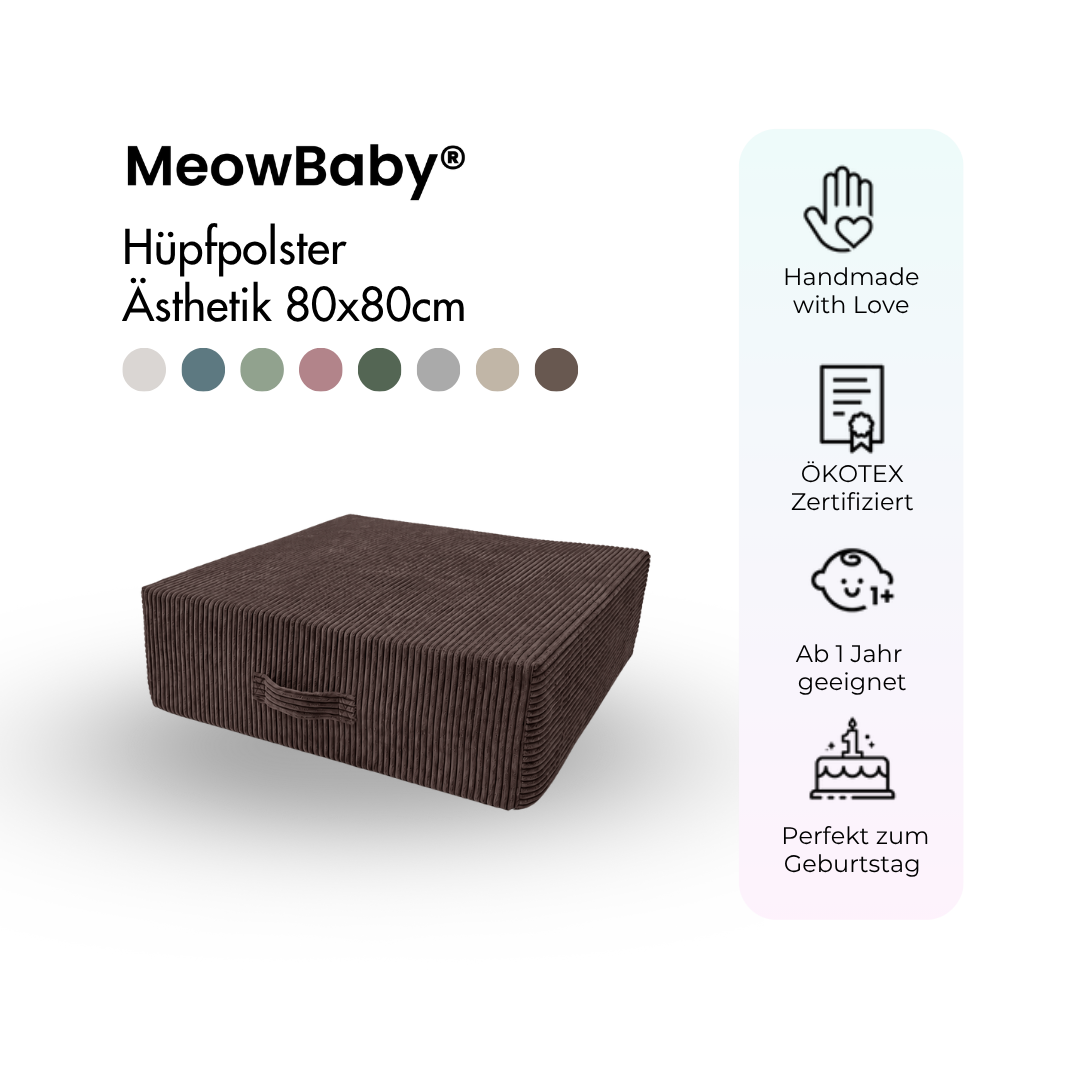 MeowBaby Hüpfpolster Ästhetik - 80x80xcm