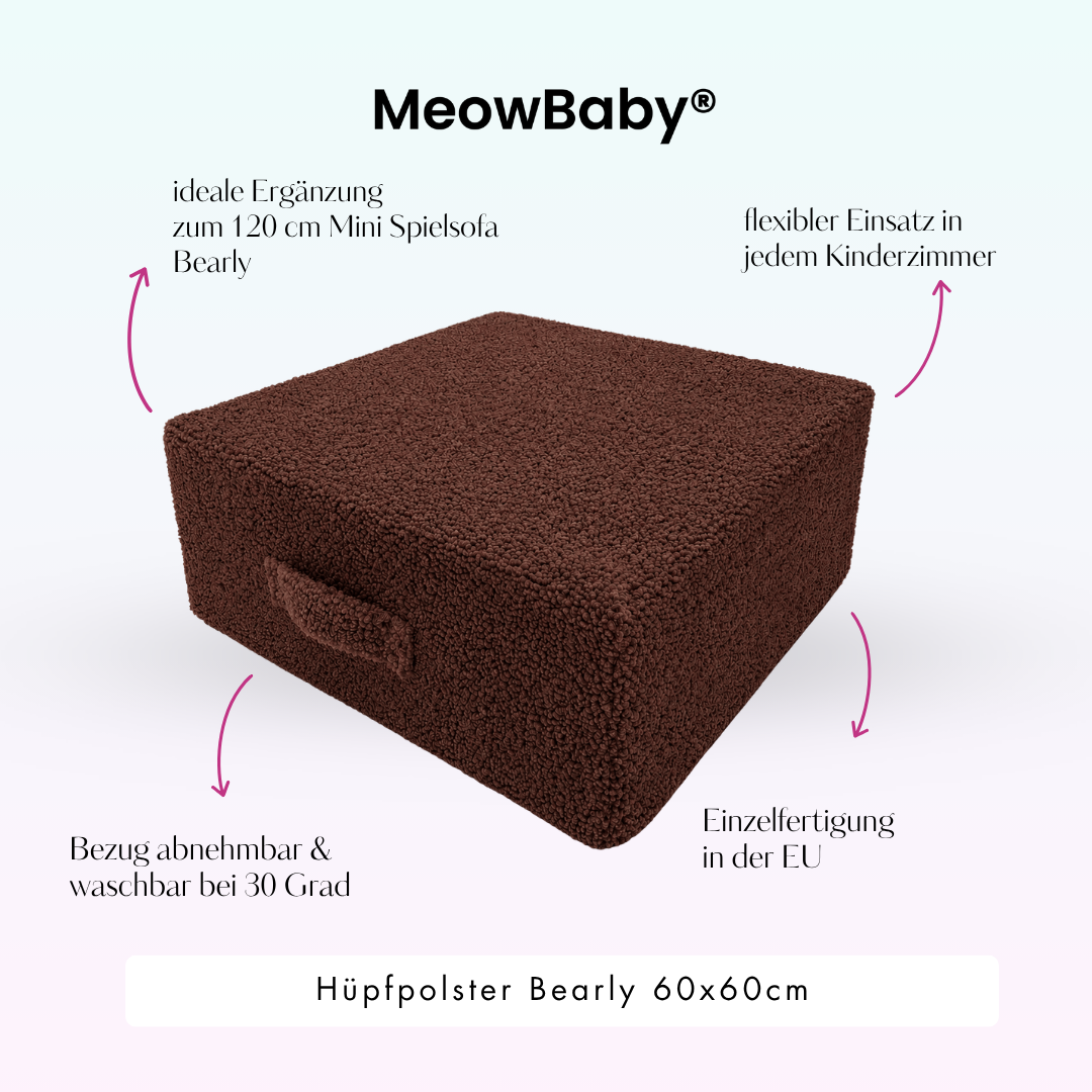 MeowBaby Hüpfpolster Bearly - 60x60cm