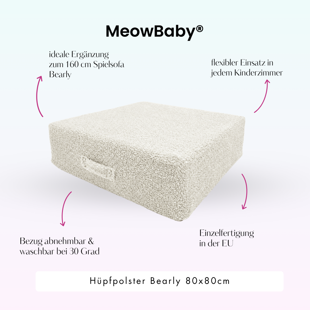 MeowBaby Hüpfpolster Bearly - 80x80cm