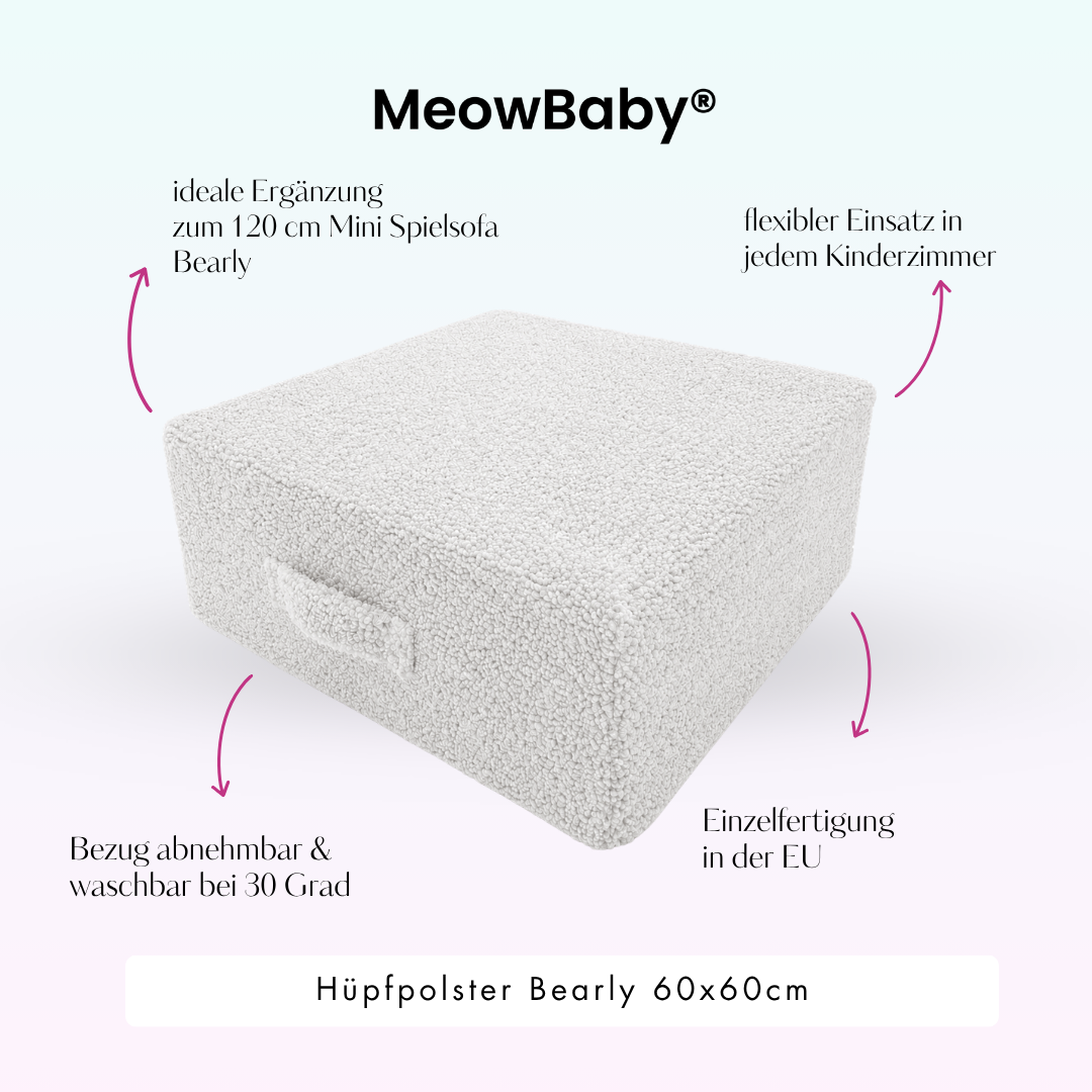 MeowBaby Hüpfpolster Bearly - 60x60cm