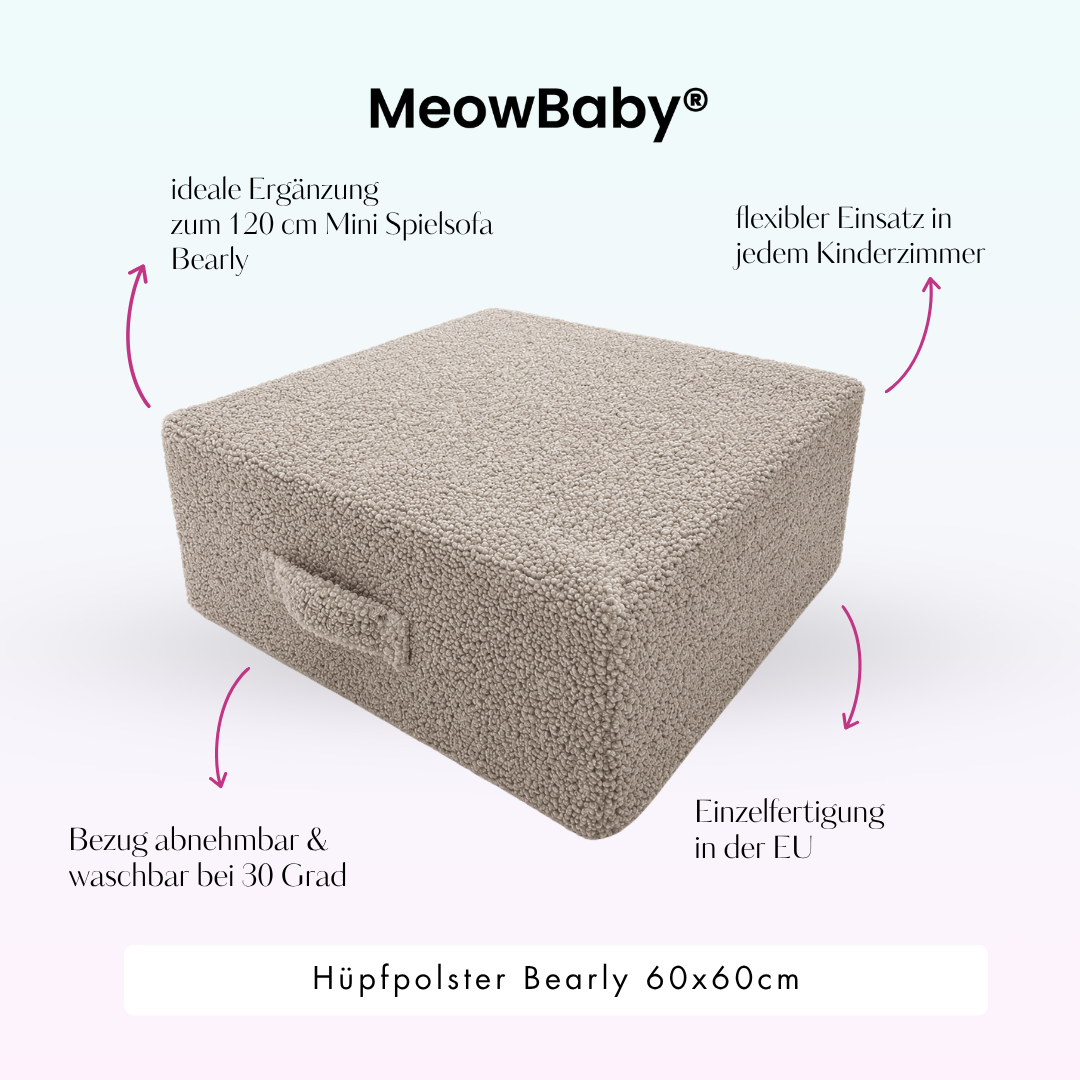 MeowBaby Hüpfpolster Bearly - 60x60cm