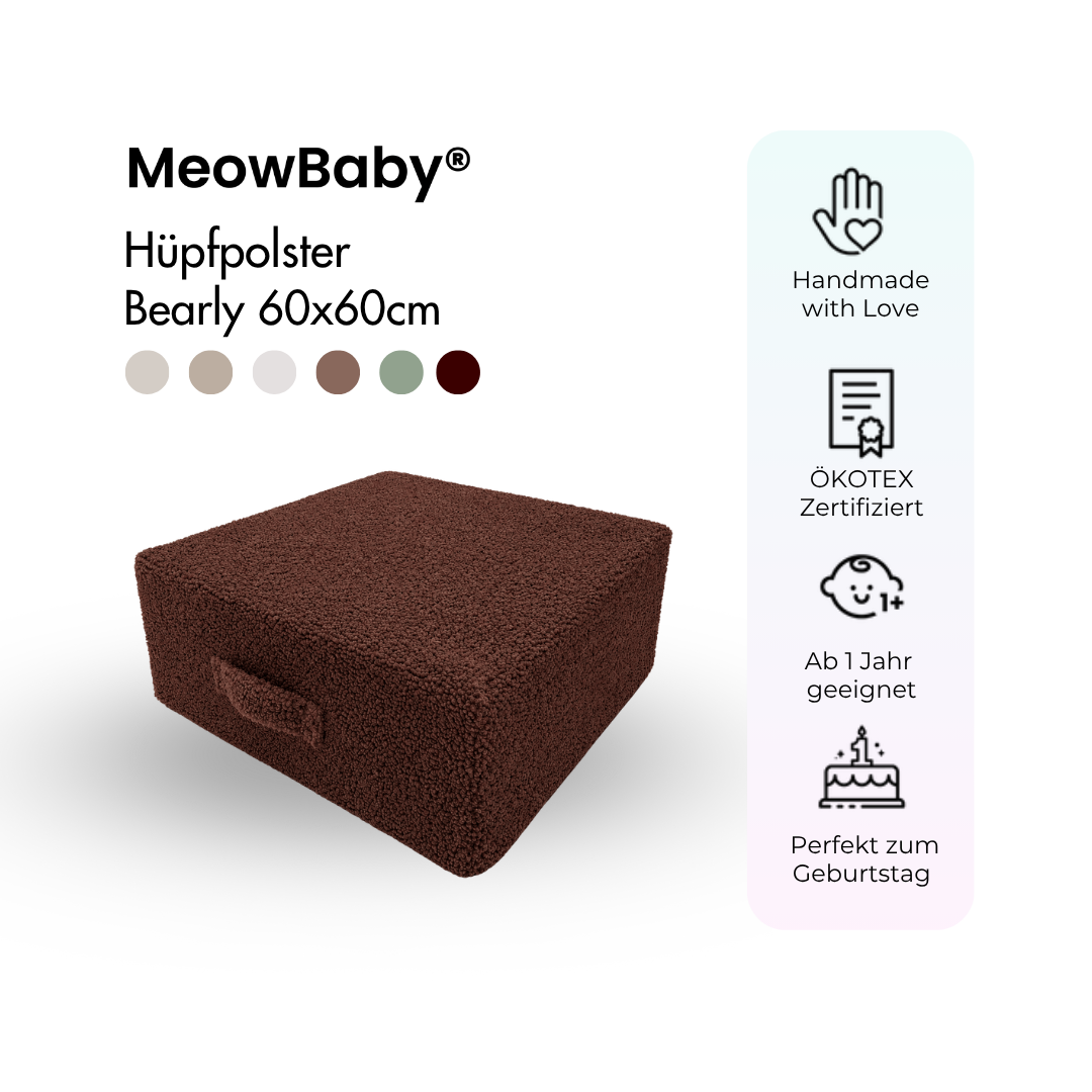 MeowBaby Hüpfpolster Bearly - 60x60cm