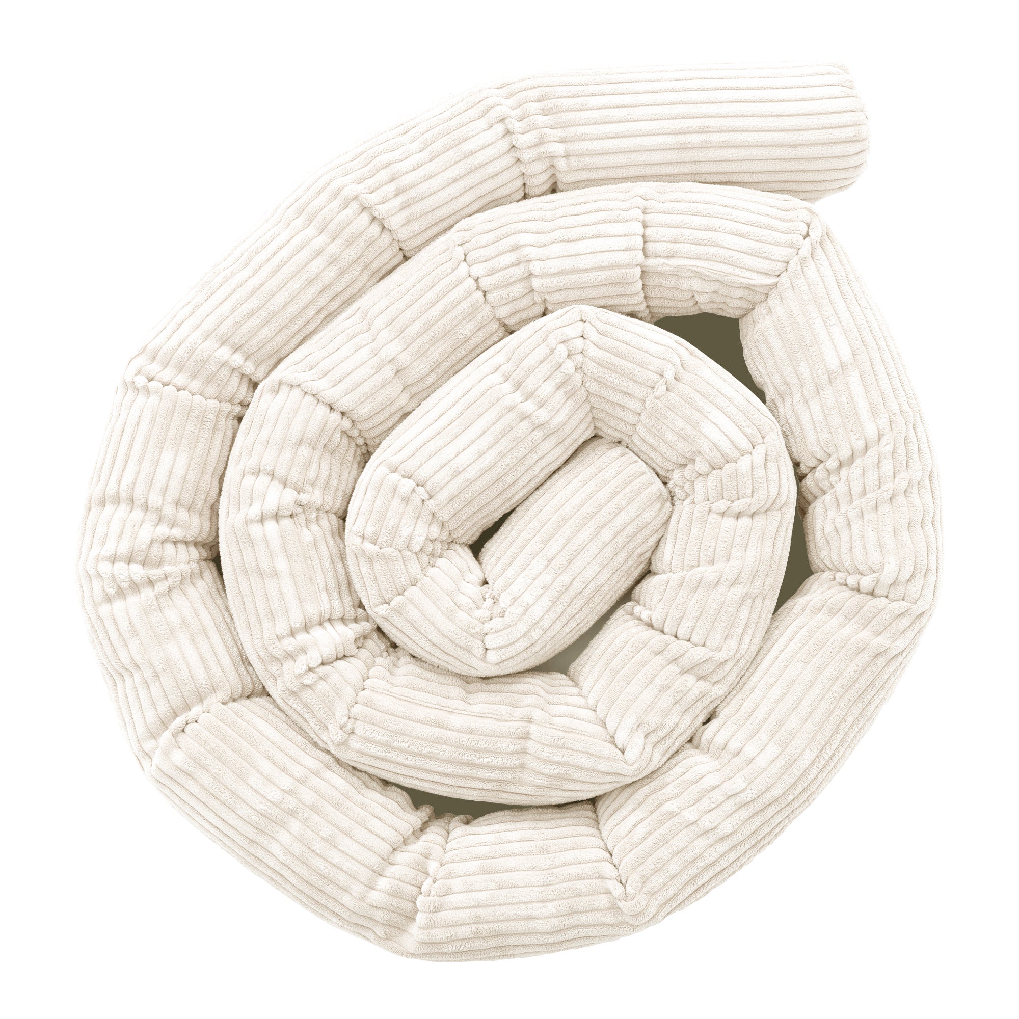 MeowBaby Bettschlange Cord, 1,5 m - Ästhetik vanilla